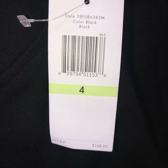 🖤NEW! Calvin Klein Classic Black Sleeveless Mid Length Dress LBD Size 4 - Picture 12 of 14